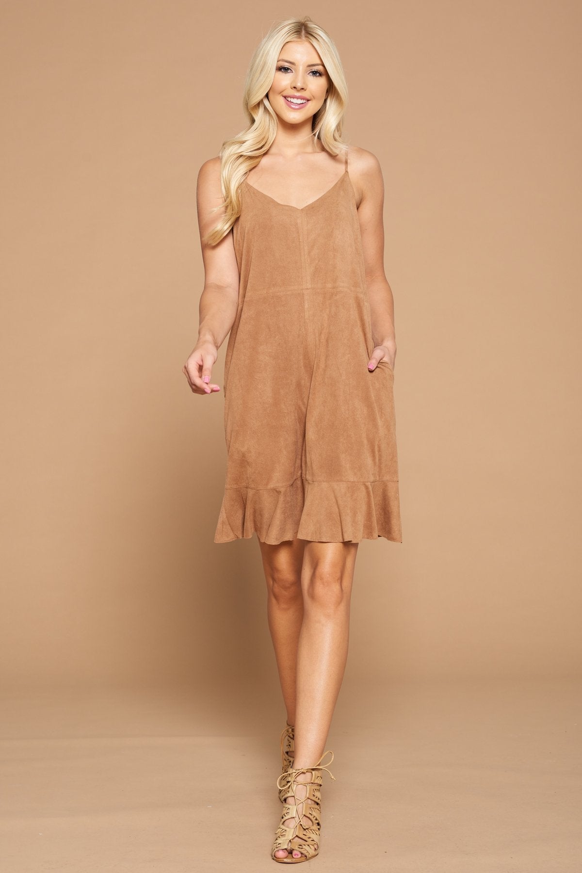 Short Spaghetti Strap Pocket Dress